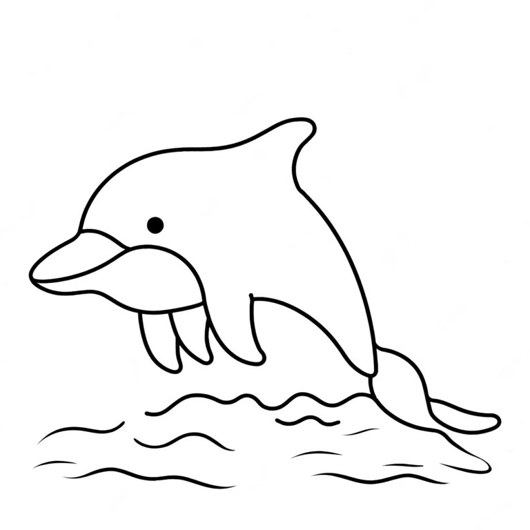 Delfin hoppar över vågorna