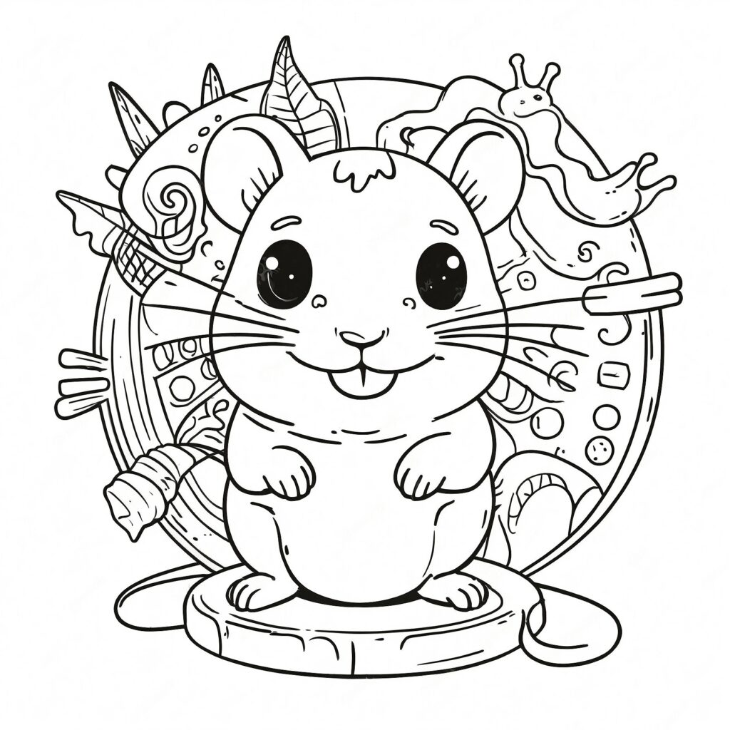 Söt hamster i sitt hjul